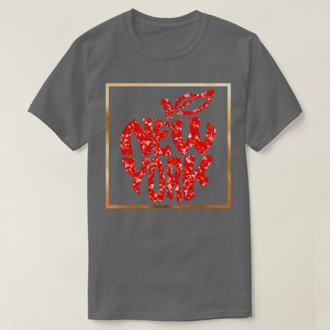 Red Eapple New York Big Apple Gift T-Shirt (Design Front)