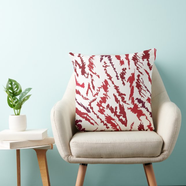 Red Earth Glacial Scratch Throw Pillow (Chair)