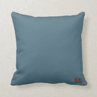 Red Earth Solid Blue Throw pillow