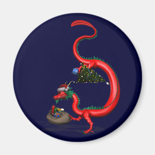 Red Eastern Dragon Magnet