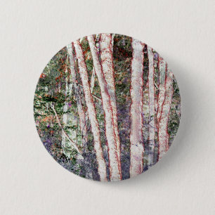 Red-Edged Trees 6 Cm Round Badge