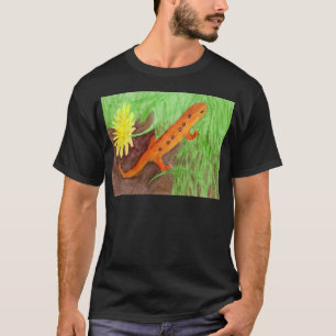 Red Eft Easter Newt Watercolor T-Shirt