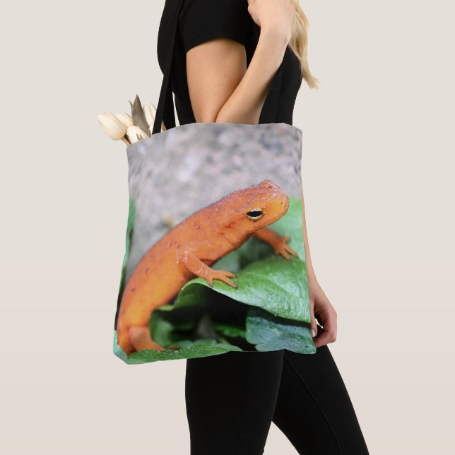 Red Eft Orange Salamander Nature #2  Tote Bag (Close Up)
