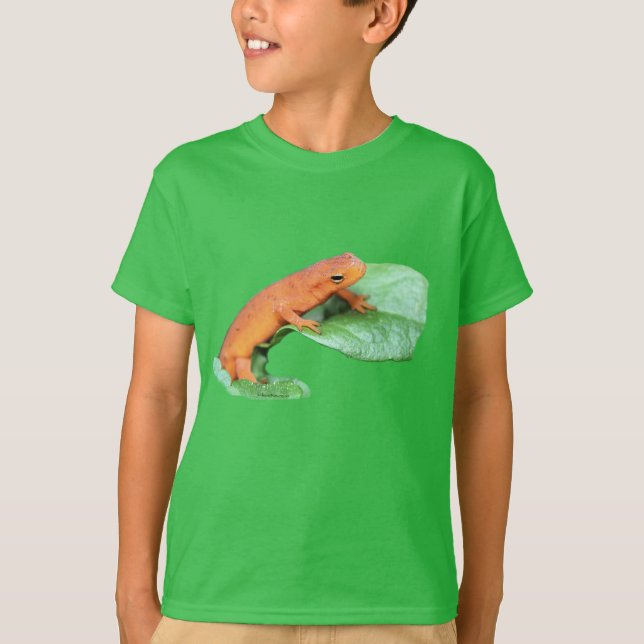 Red Eft Orange Salamander Nature T-Shirt (Front)