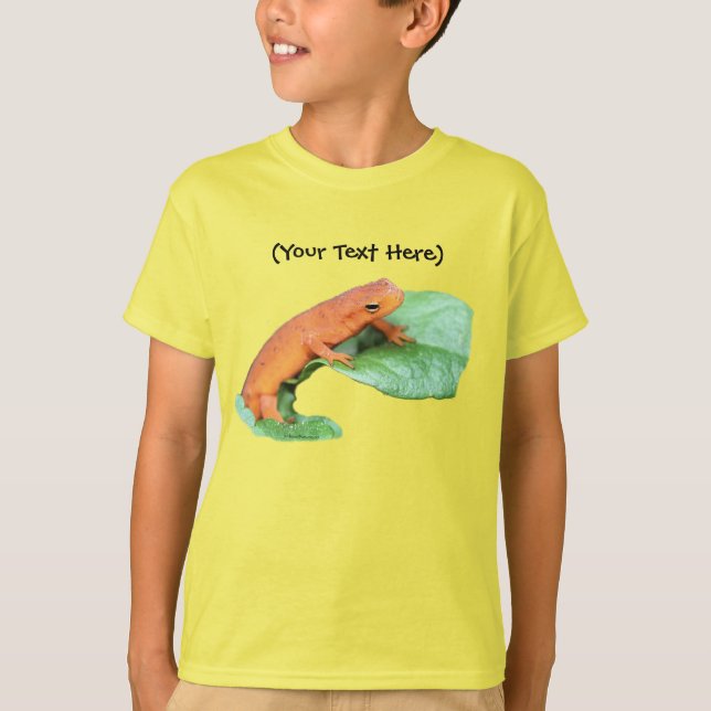 Red Eft Orange Salamander Nature T-Shirt (Front)