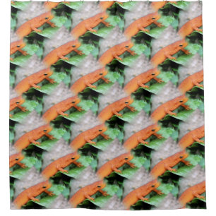 Red Eft Salamander Animal Nature Pattern  Shower Curtain