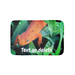 Red Eft Salamander Raindrop On Eye Personalised Bath Mat