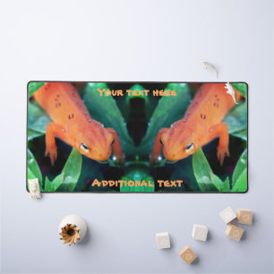 Red Eft Salamander Raindrop On Eye Personalised  Desk Mat