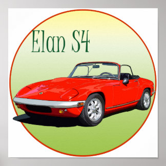 Red Elan S4 Poster