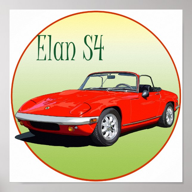 Red Elan S4 Poster (Front)