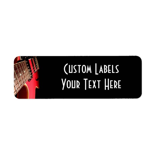 Red Electric Guitar Photo - PERSONALIZE (Front)