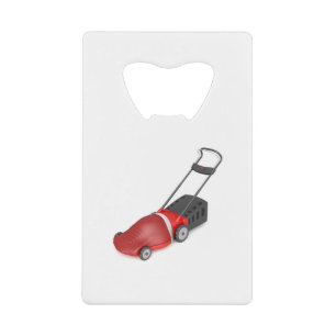 Red electric lawn mower