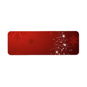 Red Elegant Christmas Address Labels