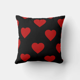 Red Elegant Cute Cosy Modern Romantic Chic Heart Cushion