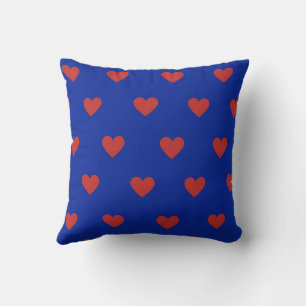 Red Elegant Cute Cosy Modern Romantic Chic Heart Cushion
