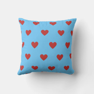 Red Elegant Cute Cosy Modern Romantic Chic Heart Cushion
