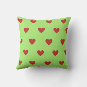 Red Elegant Cute Cosy Modern Romantic Chic Heart Cushion