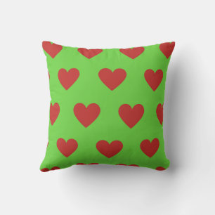 Red Elegant Cute Cozy Modern Romantic Chic Heart Cushion