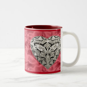 Red Elegant Designer Heart Mug