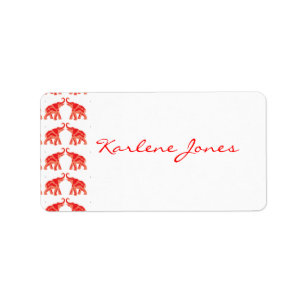 Red Elephant Label