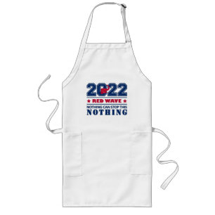 Red Elephant RED WAVE 2022 Midterm Elections USA Long Apron