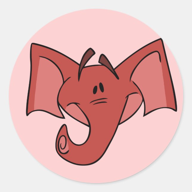 Red Elephant Stickers (Front)