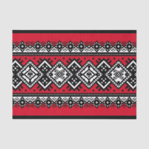 Red Embroidery Tissue Paper
