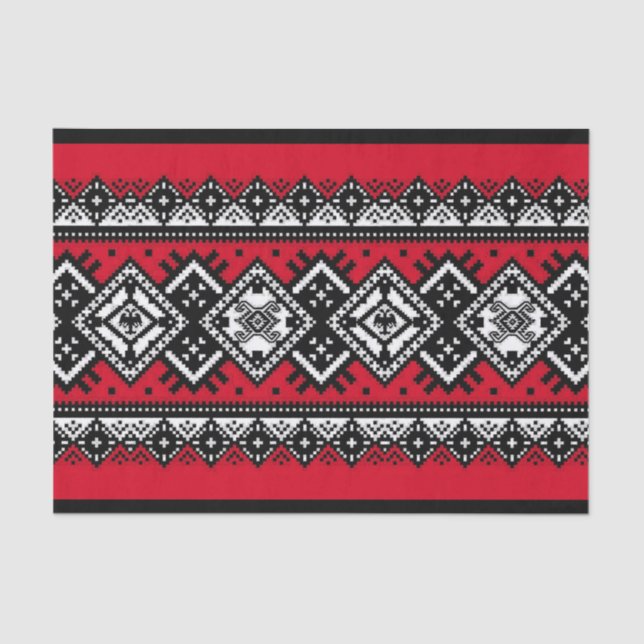 Red Embroidery Tissue Paper (Front)