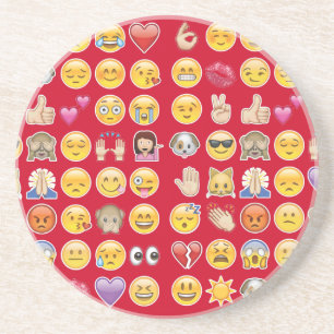 red emoji coaster
