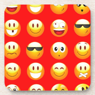 red emojis coaster