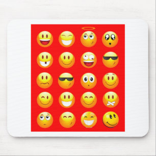 red emojis mouse mat