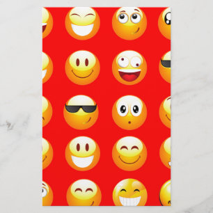 red emojis stationery