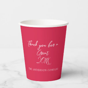 Red Employee Appreciation Event Paper Cups