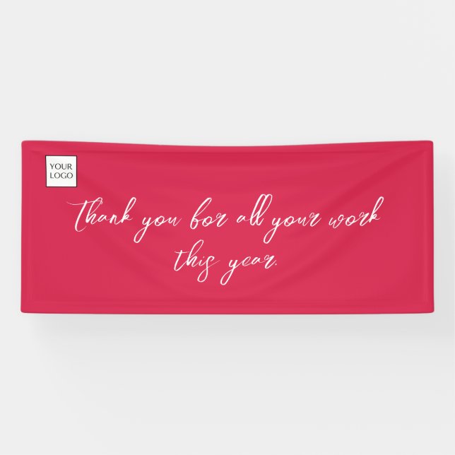 Red Employee  Holiday Thank You SIgn (Horizontal)