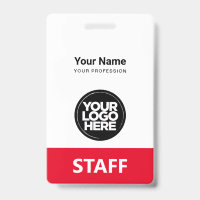 Red Employee Name Business Logo Qr Code