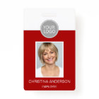 Red Employee Name Logo Photo Corporate Work