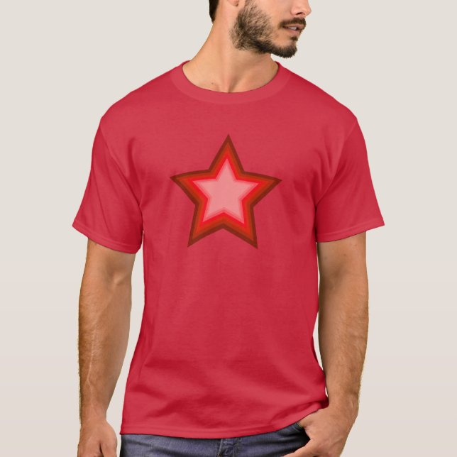 Red Essence Five Pointed Star - Seven Levels T-Shirt (Front)