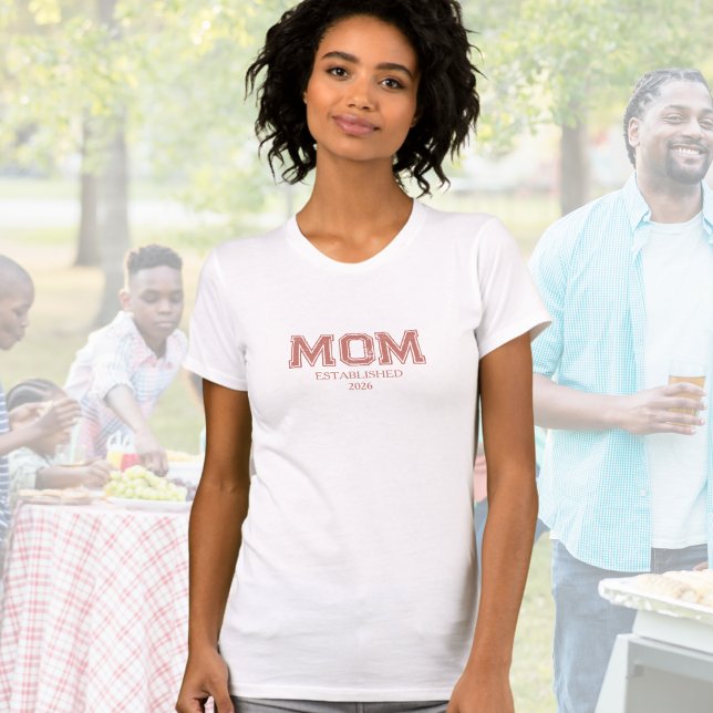 Red Established Mum Name Year T-Shirt (Creator Uploaded)