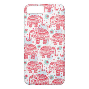 Red Ethnic Elephant Pattern iPhone 8 Plus/7 Plus Case