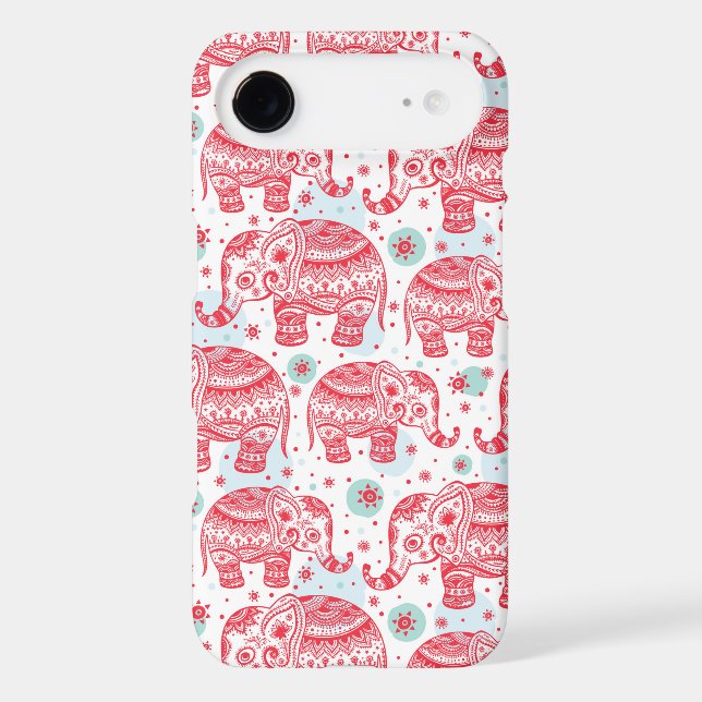 Red Ethnic Elephant Pattern Case-Mate Samsung Galaxy Case (Back)