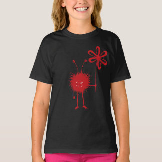 Red Evil Flower Bug 3/4 Sleeve Kids T-Shirt