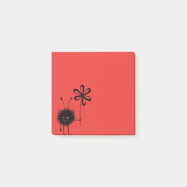 Red Evil Flower Bug Post-it Notes (Front)