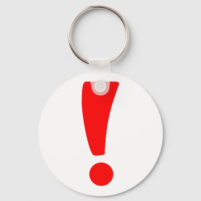 Red exclamation point key ring (Front)