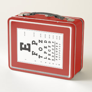 Red Eye Chart Lunch Box