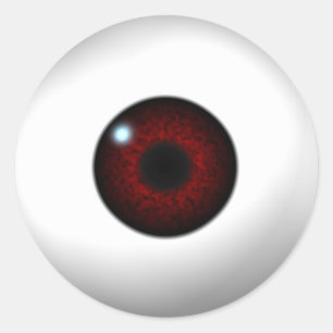 red eye classic round sticker