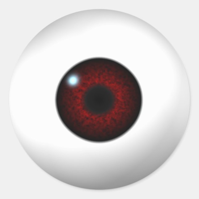 red eye classic round sticker (Front)