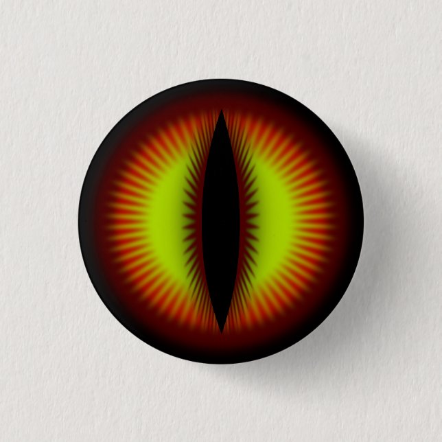 Red Eye of dragon from a mediaeval legend. 3 Cm Round Badge (Front)