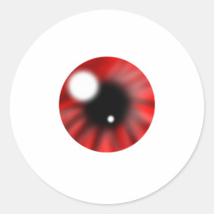 Red Eye Orb Classic Round Sticker