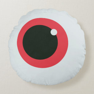 Red Eye Orbit Round Cushion