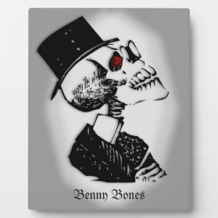 Red Eye Preacher Skeleton Picture Plaque
